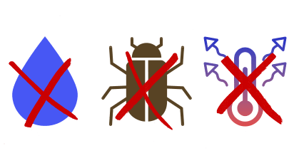 Graphique anti humidité, anti insecte, antidéperdition de chaleur