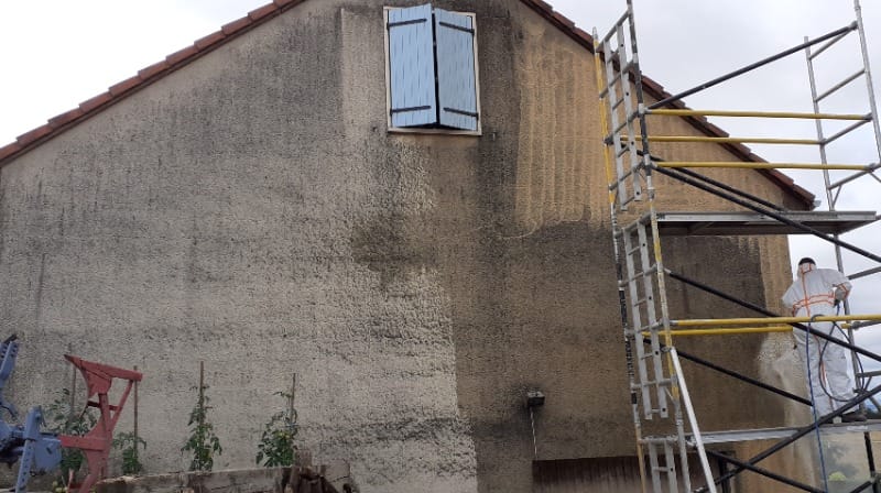 Photo de la préparation d'une façade